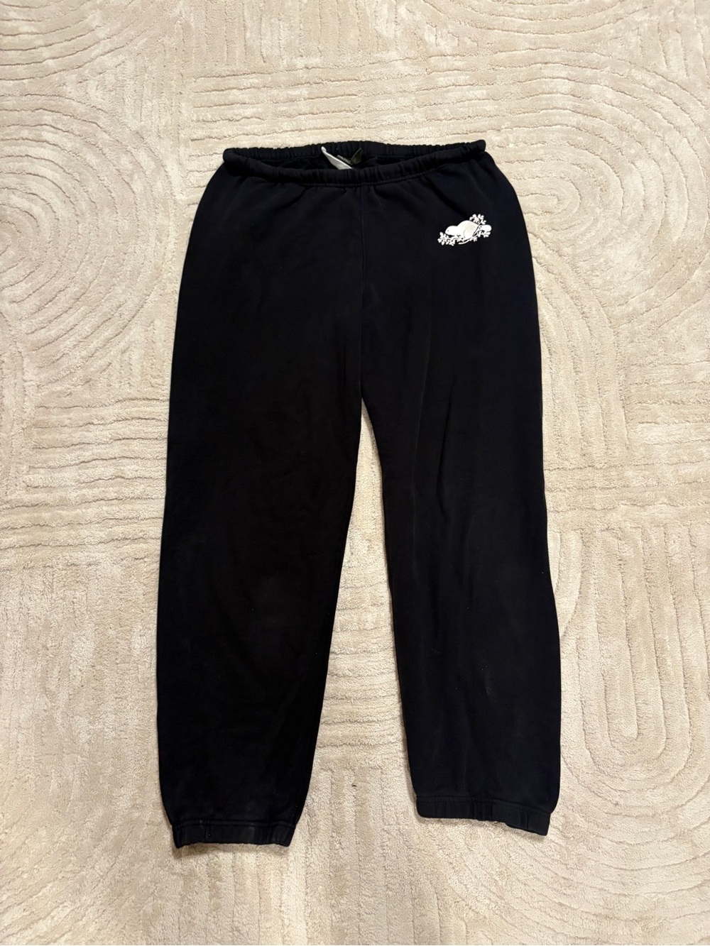 Mens Black Sweatpants with Elastic Waist